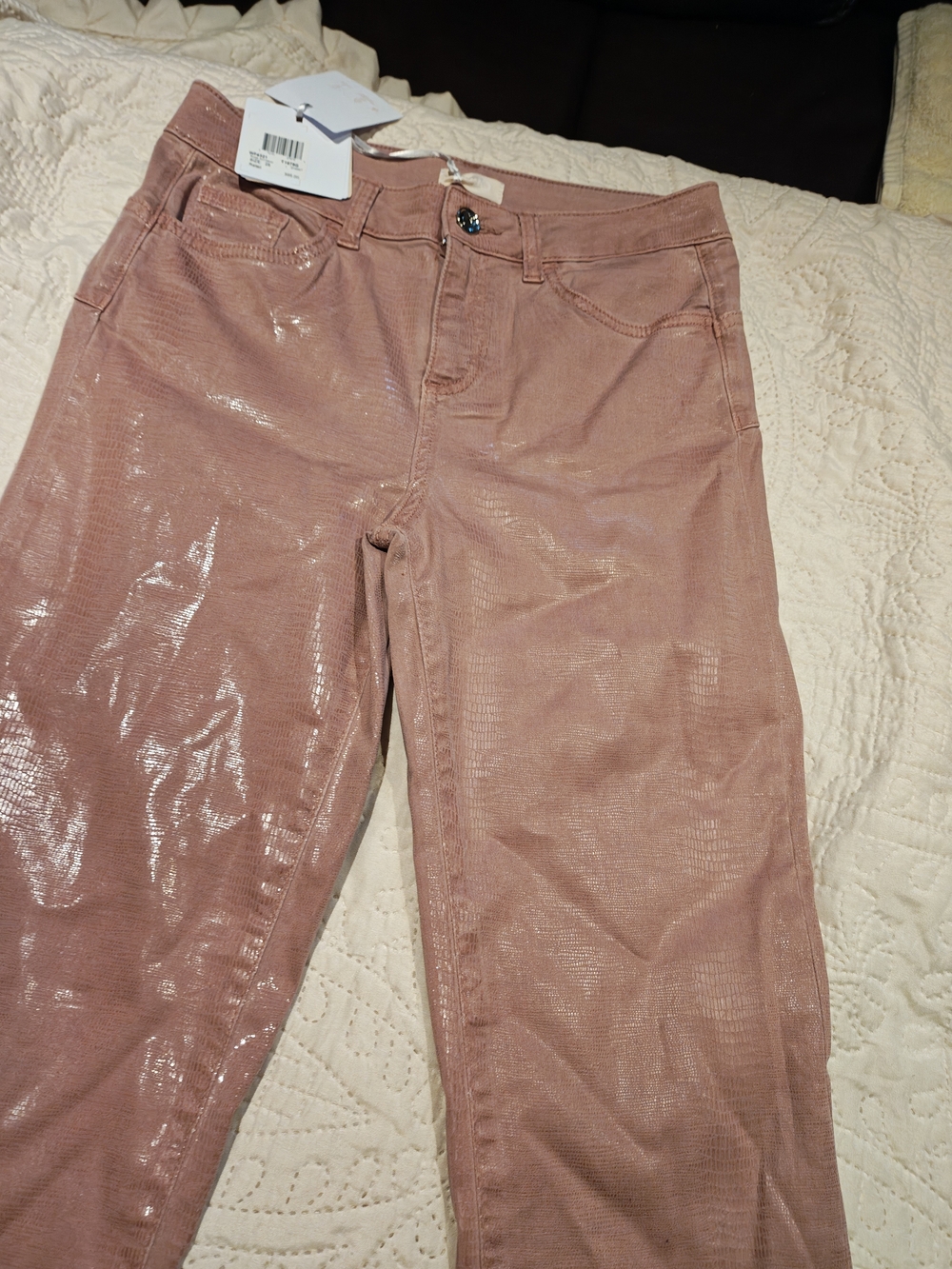 Liu Jo Pink Shimmery Boot Cut Jeans Size 28 EU